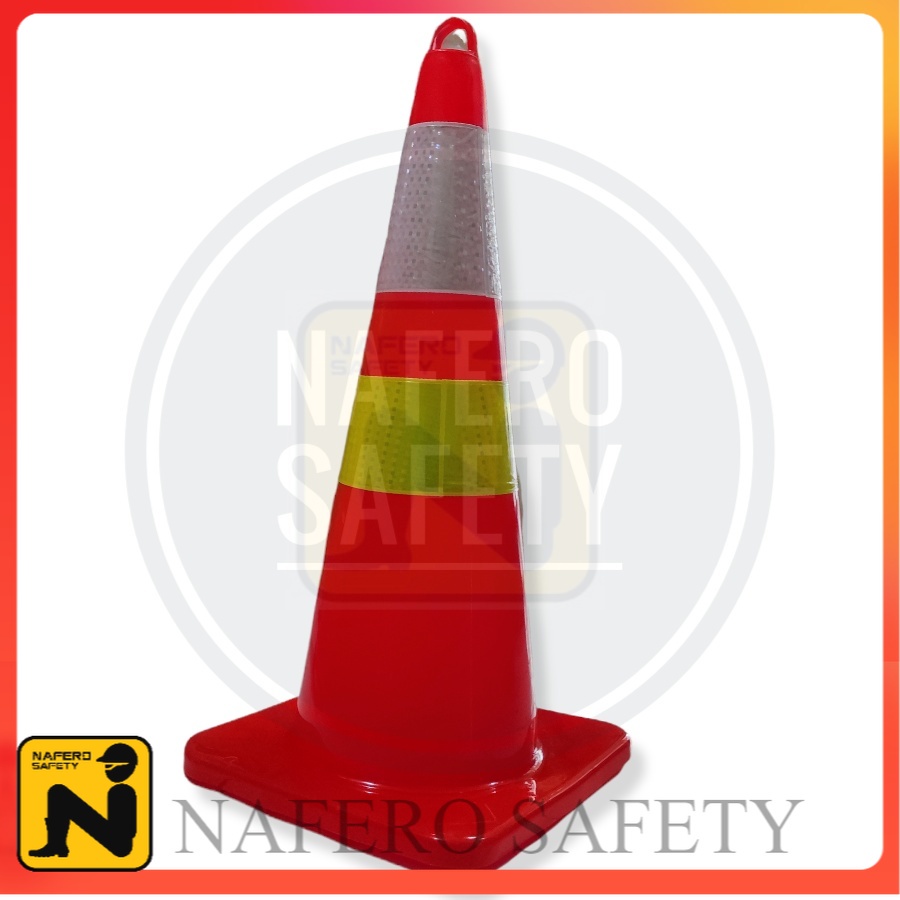 Jual Traffic Cone Rubber Base Orange 70cm | Shopee Indonesia