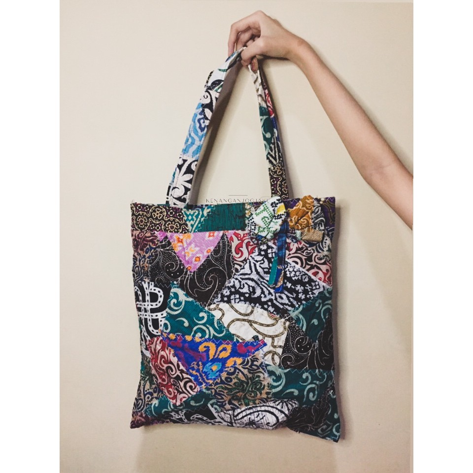 Jual Ayunda Tote Bag Cod Premium Tas Totebag Batik Kain Perca Tenteng Etnik Oleh Oleh Jogja 7810