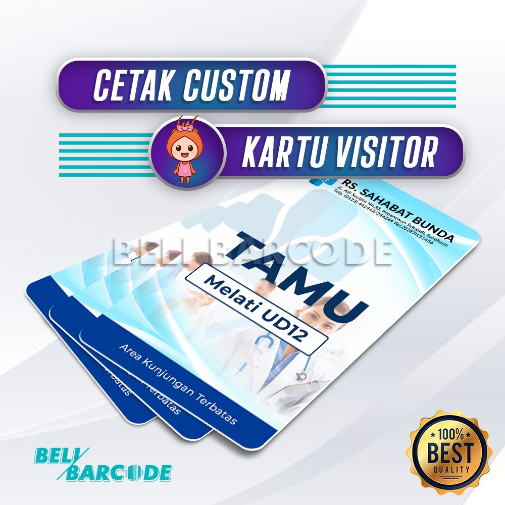 Jual Custom Kartu Pre Printed Member Cetak Kartu Tamu Pengunjung