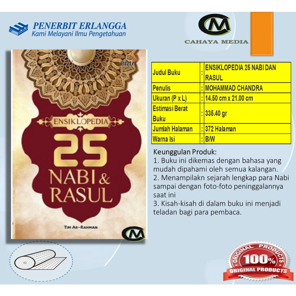 Jual ENSIKLOPEDIA 25 NABI DAN RASUL ERLANGGA ORIGINAL | Shopee Indonesia