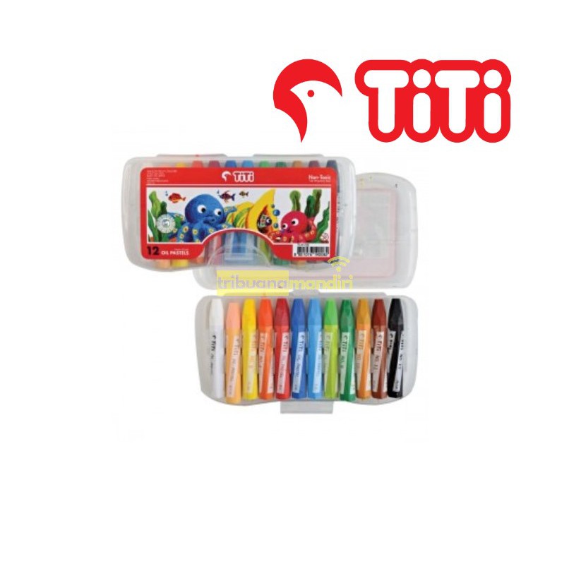 Jual Crayon TITI 12 Warna /Oil Pastel Hexagonal TIP12S Shopee Indonesia