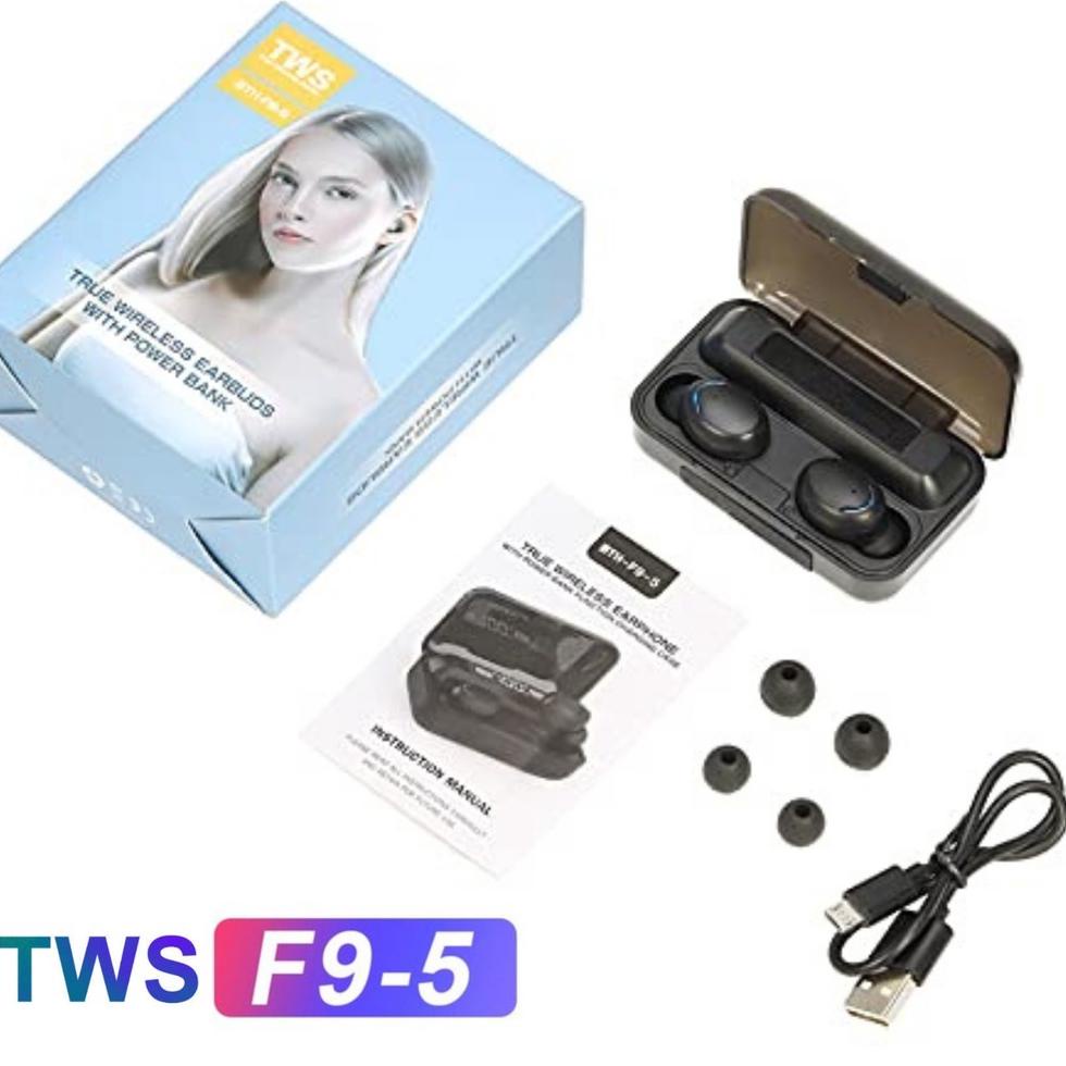 Jual Headset TWS F9 headset bluetooth bisa berfungsi sebagai power