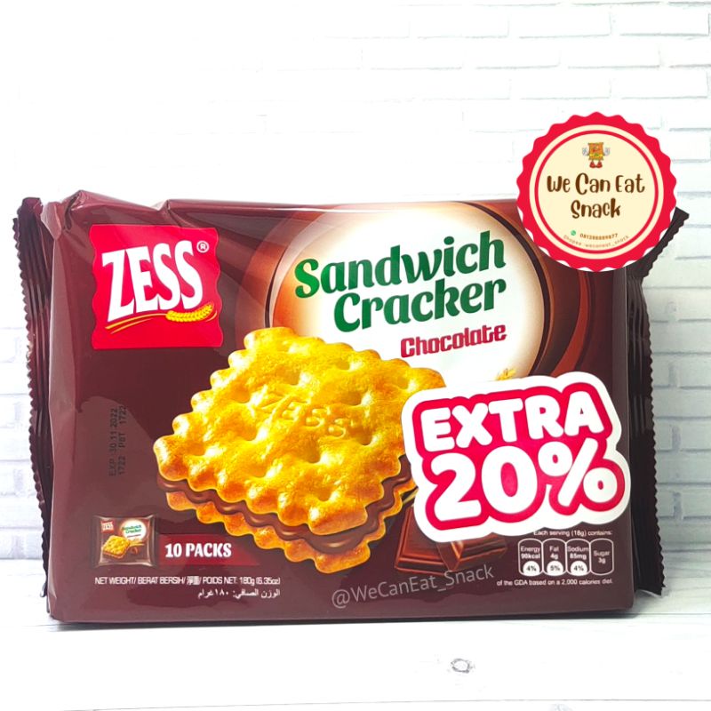 Jual Zess Cracker Sandwich Biskuit Cracker All Variant 180gr Netto ...