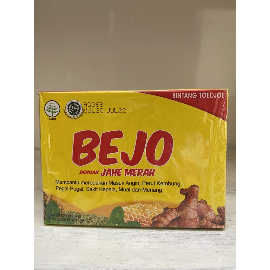 Jual Bejo Jahe Merah Sachet (PER BOX) | Shopee Indonesia