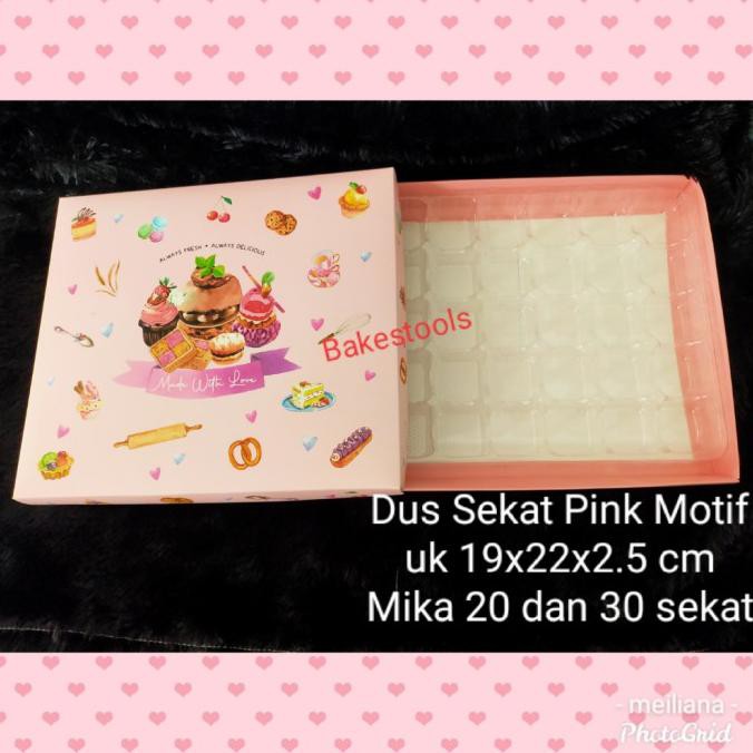 Jual Dus Sekat Pink Motif Isi Set Shopee Indonesia