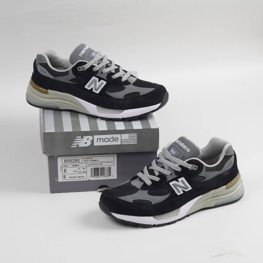 Jual New Balance 992 Black Grey Shopee Indonesia