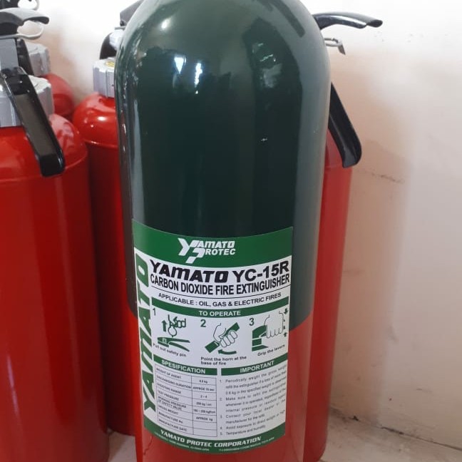 Jual Tabung pemadam kebakaran CO2 Yamato yc 15 6,8kg fire extinguisher