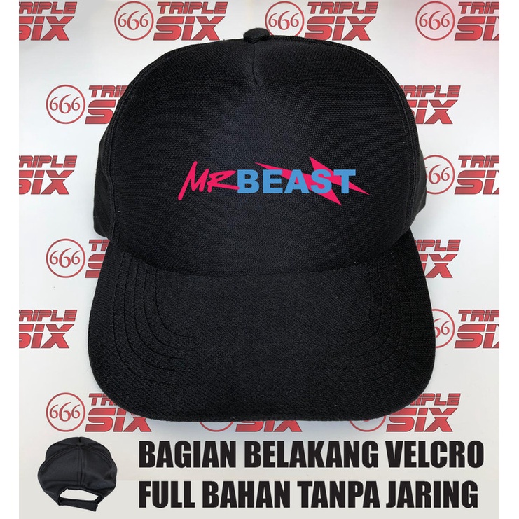 Jual Topi Baseball Velcro Youtuber Mr Beast Private Label Logo | Shopee ...