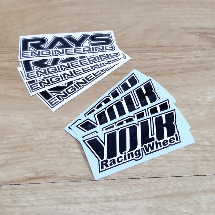 Jual Mobil-emblem- Stiker Velg Mobil Volk Rays Engineering Te37 - Biru ...