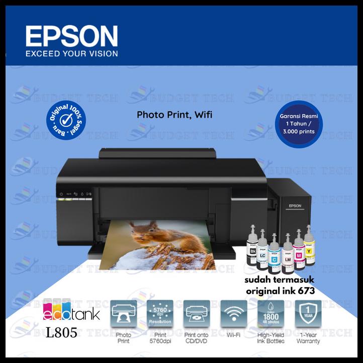 Jual Epson L805 Printer A4 Photo / Wifi [6 Colour Printers] Shopee
