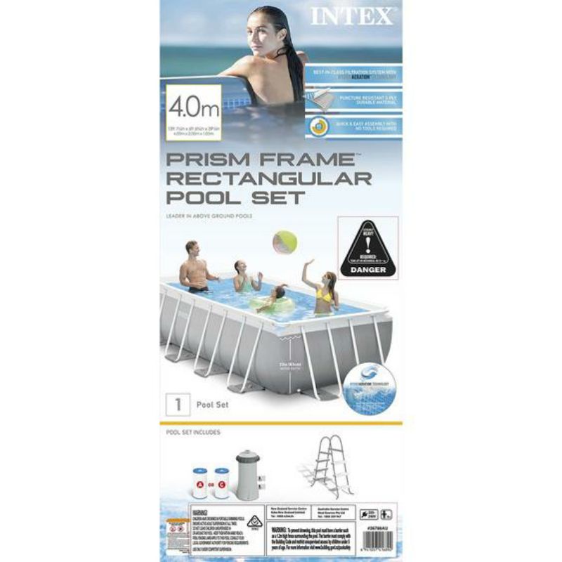 Jual Intex 26790 Kolam Prism Frame Rectangular Premium Pool Set 4meter ...