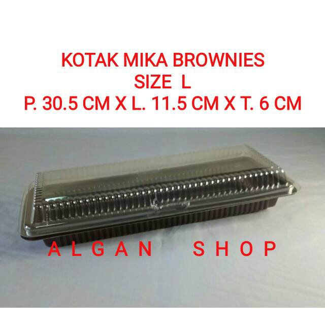 Jual Kotak Mika Brownies L Tutup Plastik Box Bento Nasi Kue Cake Bolu Coklat Puding Agar Jelly 2943