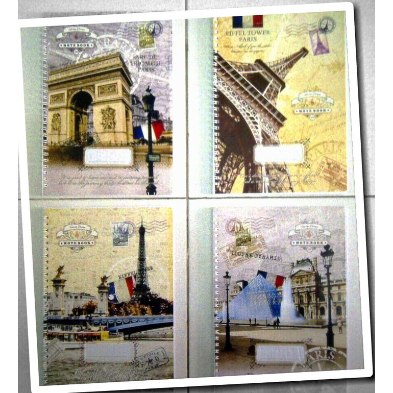 Jual Buku ring Notebook Buku catatan Buku agenda besar vintage paris ...