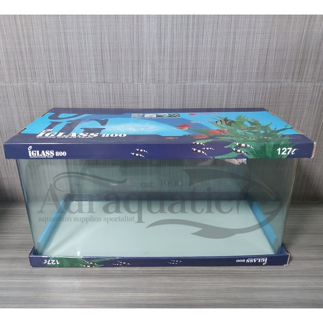Jual AQUARIUM BENDING IGLASS 800 KANDILA 127L 80X40X40 CM 127 LITER KACA DEPAN PINGGIR LENGKUNG