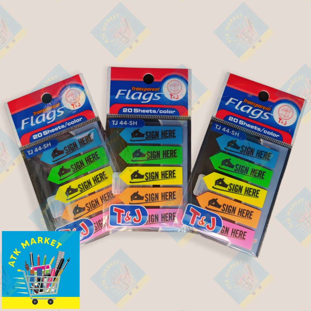 Jual 5 Warna PAPER FLAGS / sticky notes panah Tom & Jerry (SIGN HERE ...