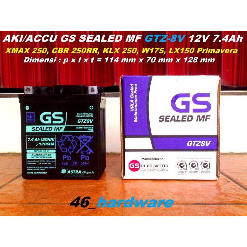 Jual AKI GS ASTRA GTZ8V ASLI, AKI GS GTZ8V GTZ 8V | Shopee Indonesia