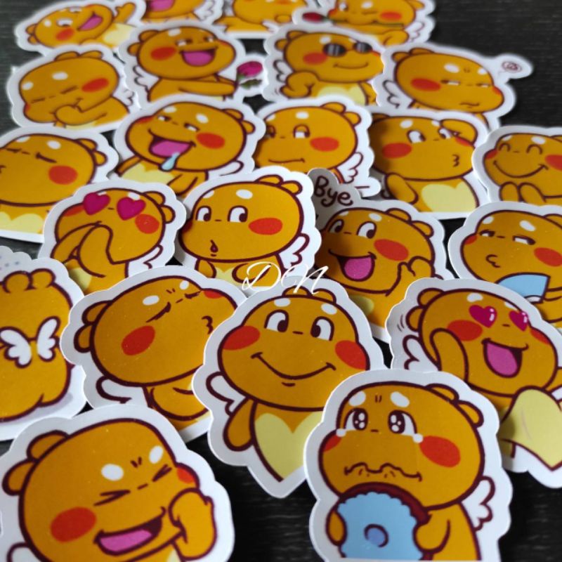 Jual Stiker kertas karakter Qoobee agapi stiker line 22pcs sticker ...