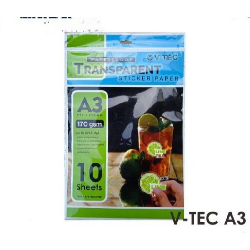 Jual V Tec Transparan Sticker Photo 170Gsm A3 VTec Stiker ...