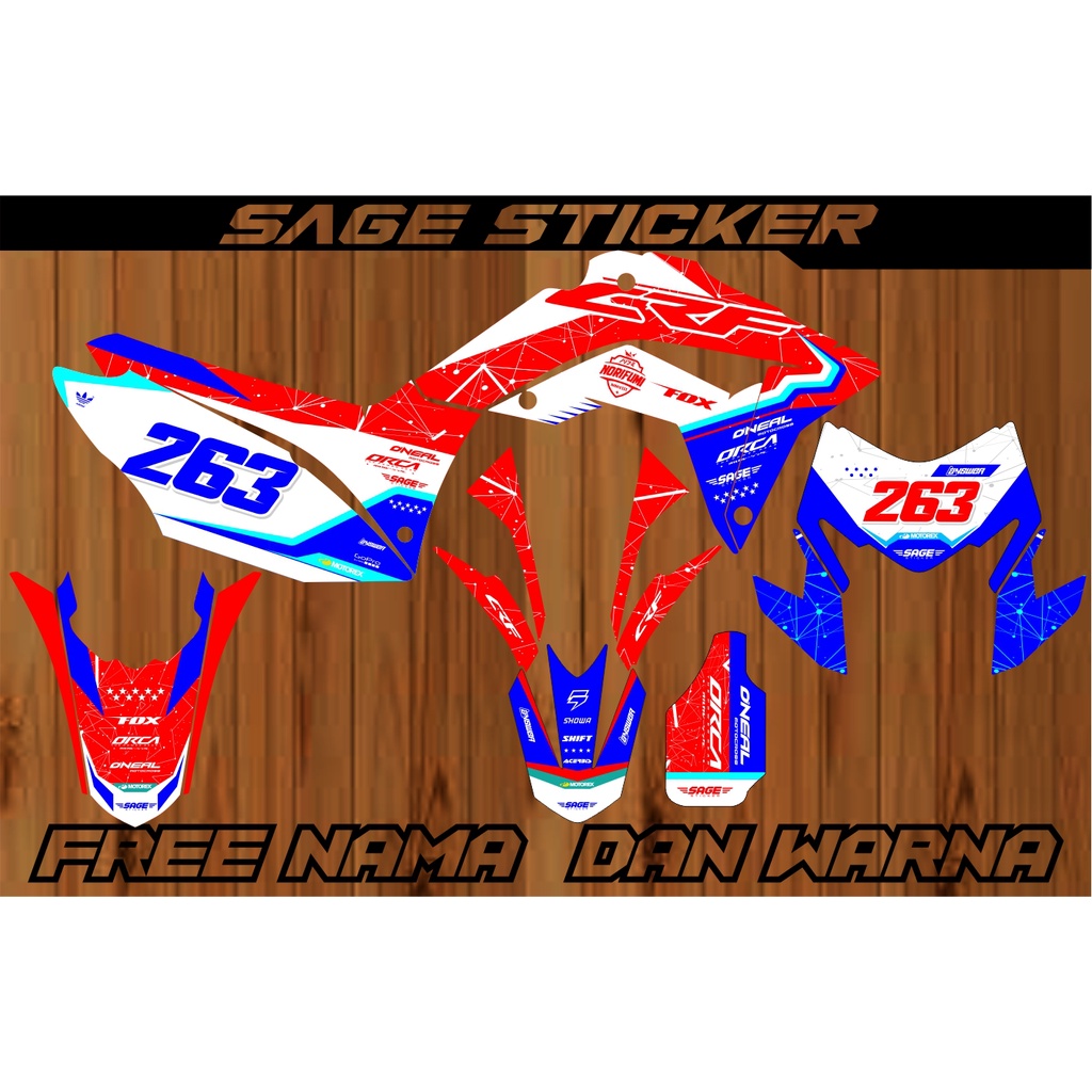 Jual Decal Crf L Klx Wr Gordon Bf Dtracker Desain Minimalis Shopee Indonesia