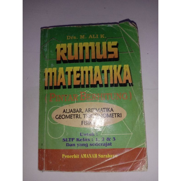 Jual Buku Rumus Matematika Aljabar, Aritmatika, Geometri, Trigonometri ...