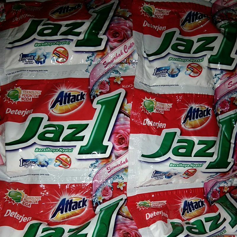 Jual Attack Jaz1 Deterjen Bubuk 50g(2 Renceng isi 12 Sachet) | Shopee ...