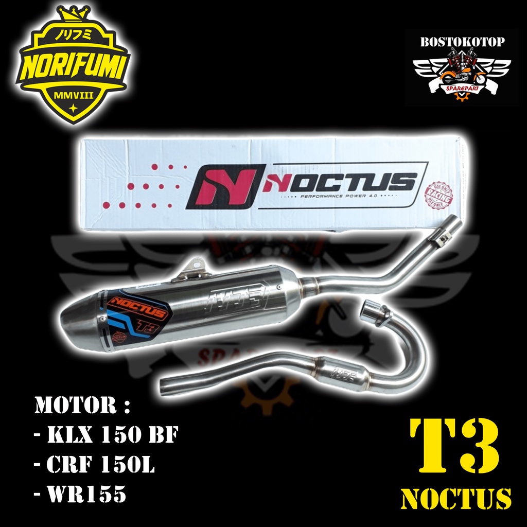 Jual Norifumi Knalpot Racing Trail Trabass Tipe Noctus T3 Standar Harian Klx150 Klx 150 Bf 2607