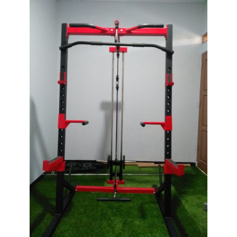 Jual ALAT FITNESS POWER RACK MULTI SQUAT PULL DOWN ROWING DIPING ...