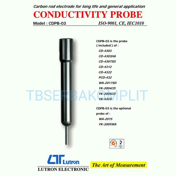 Jual Probe Conductivity Lutron CDPB-03 Stick Stik Elektroda Ukur ...