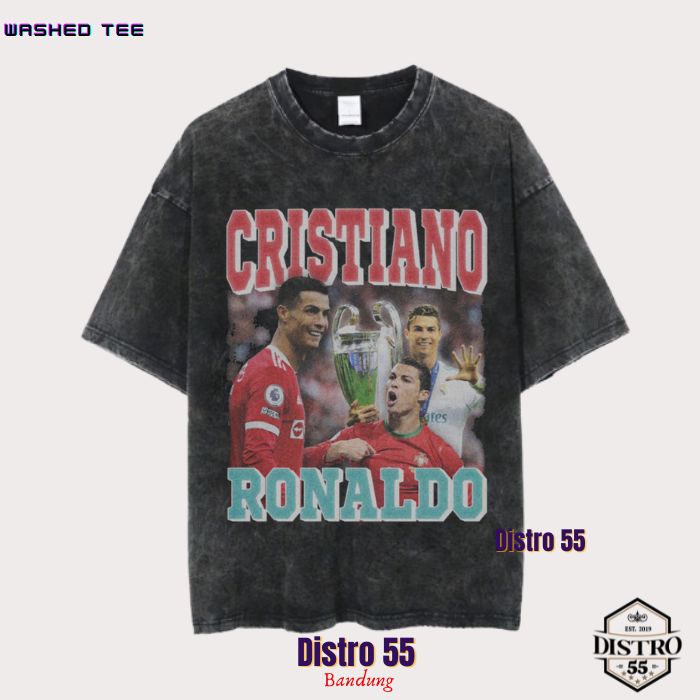 Jual KAOS CRISTIANO RONALDO BLACK VINTAGE TEE 1/ KAOS OVERSIZED / KAOS ...