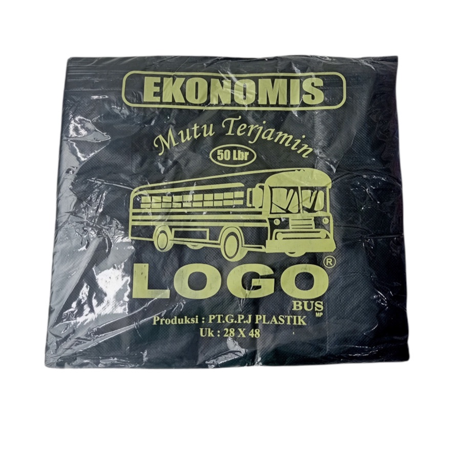 Jual Plastik kresek LOGO EKONOMIS Uk 28 Kantong LOGO Hitam
