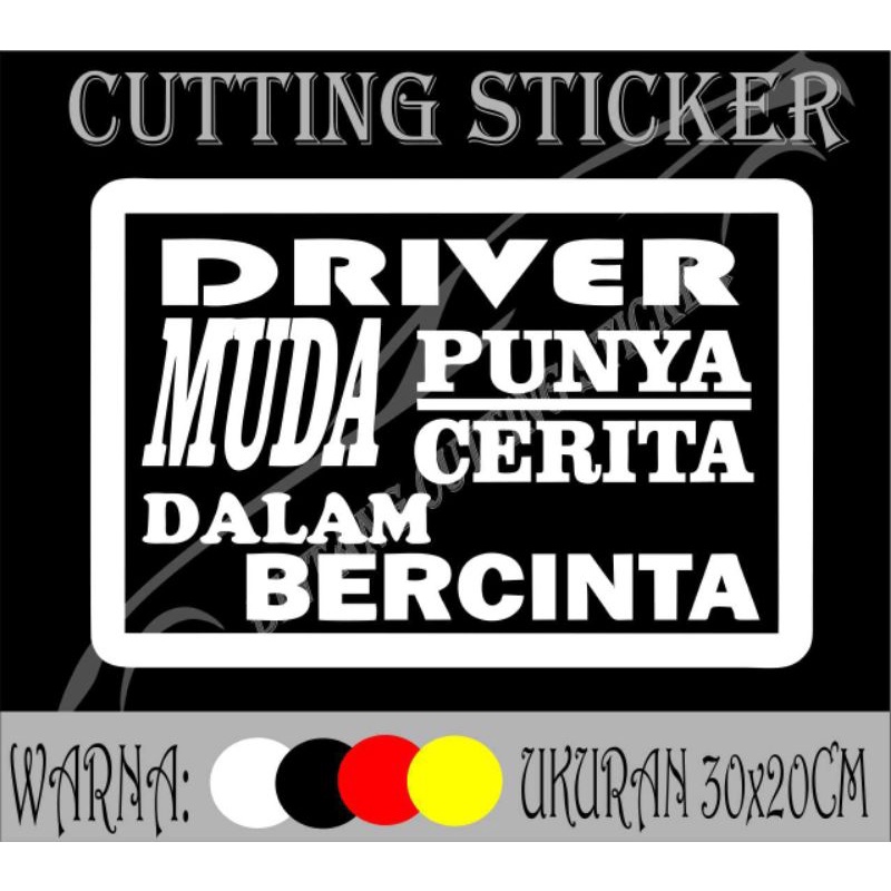 Jual sticker mobil kata driver muda punya cerita | Shopee Indonesia