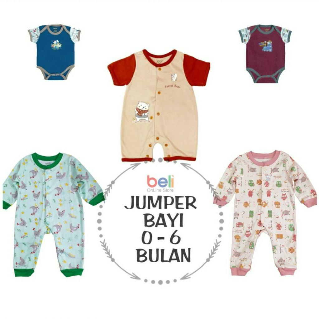 Jual JUMPER ROMPER HANSOP Baby Bayi Baru Lahir New Born usia 0 sampai 12 bulan SNI Baju