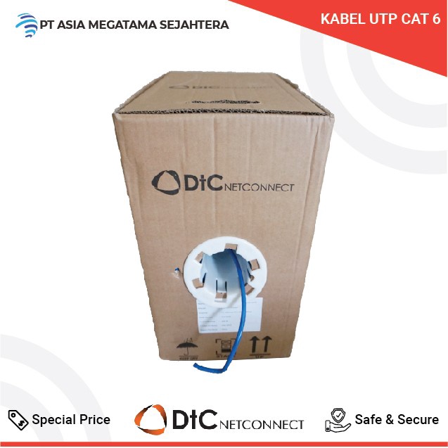 Jual Kabel Data UTP CAT6 DTC Netconnect Blue ( METERAN ) | Shopee Indonesia