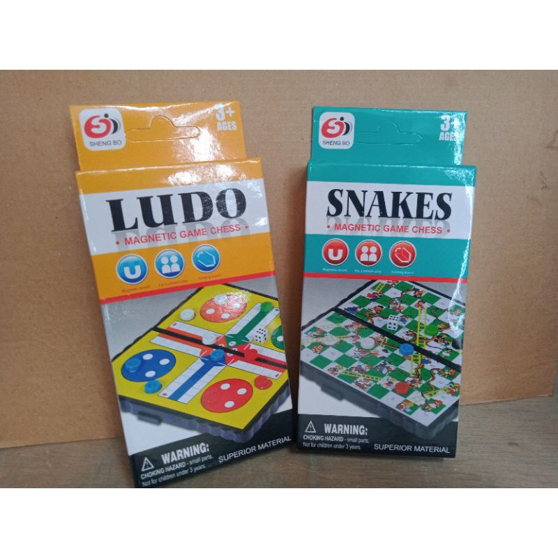 Jual mainan ludo dan ular tangga mini / mainan anak menyenangkan ...