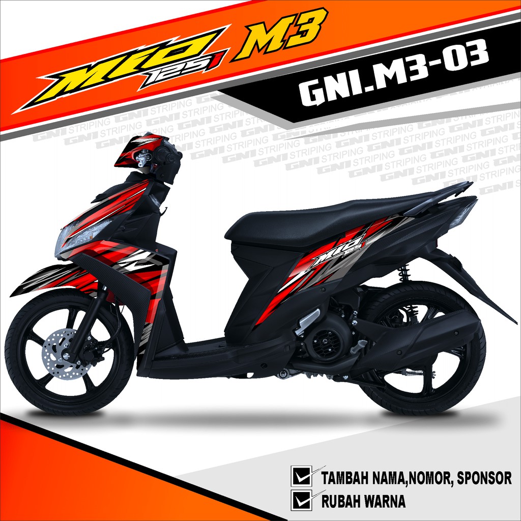Jual Decal Sticker yamaha Mio m3 motif BERCAK MINIMALIS SKULL full  body-Dekal Stiker -GNI-003 | Shopee Indonesia