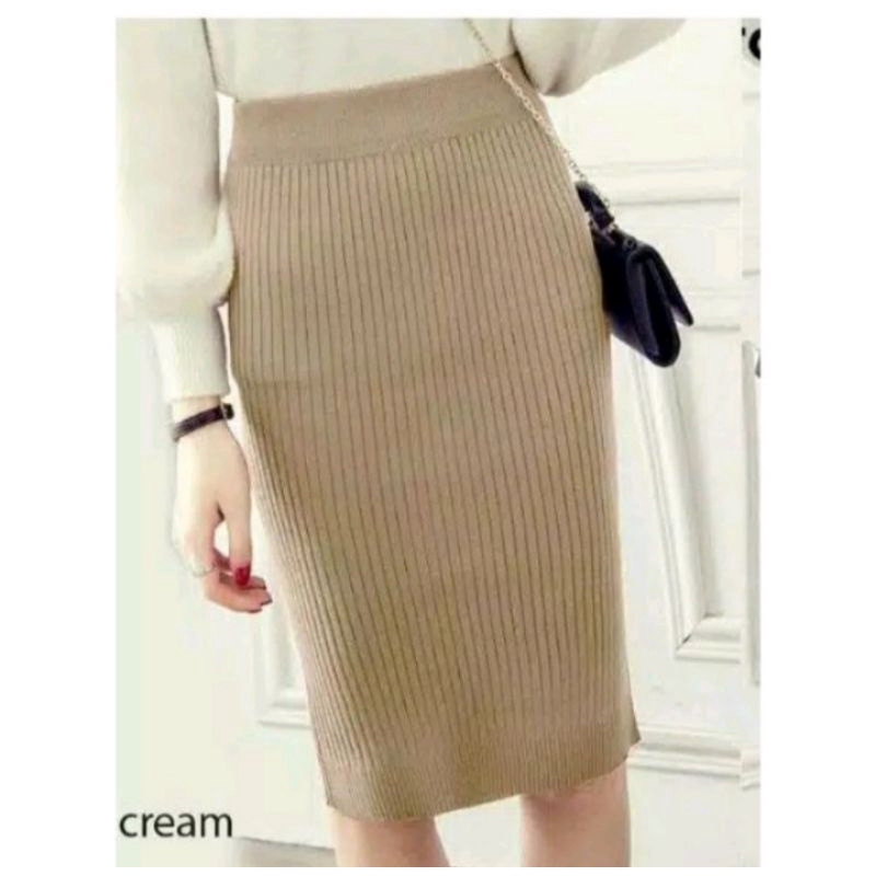 Jual FASHION ROK RAJUT SPAN PENDEK | ROK SPANT OUTER KNIT | ROK PENDEK ...