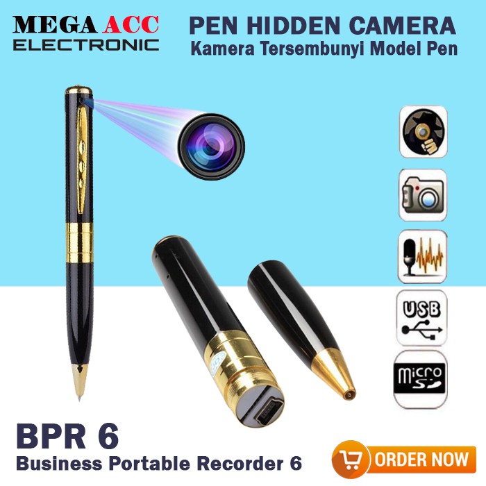 Jual Spy Camera Pen BPR 6 Kamera Tersembunyi Model Pulpen Hidden