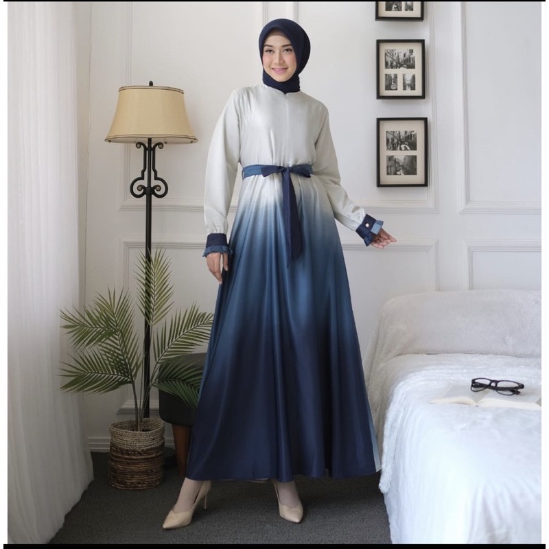 Pilihan Kombinasi Warna Gamis Gradasi