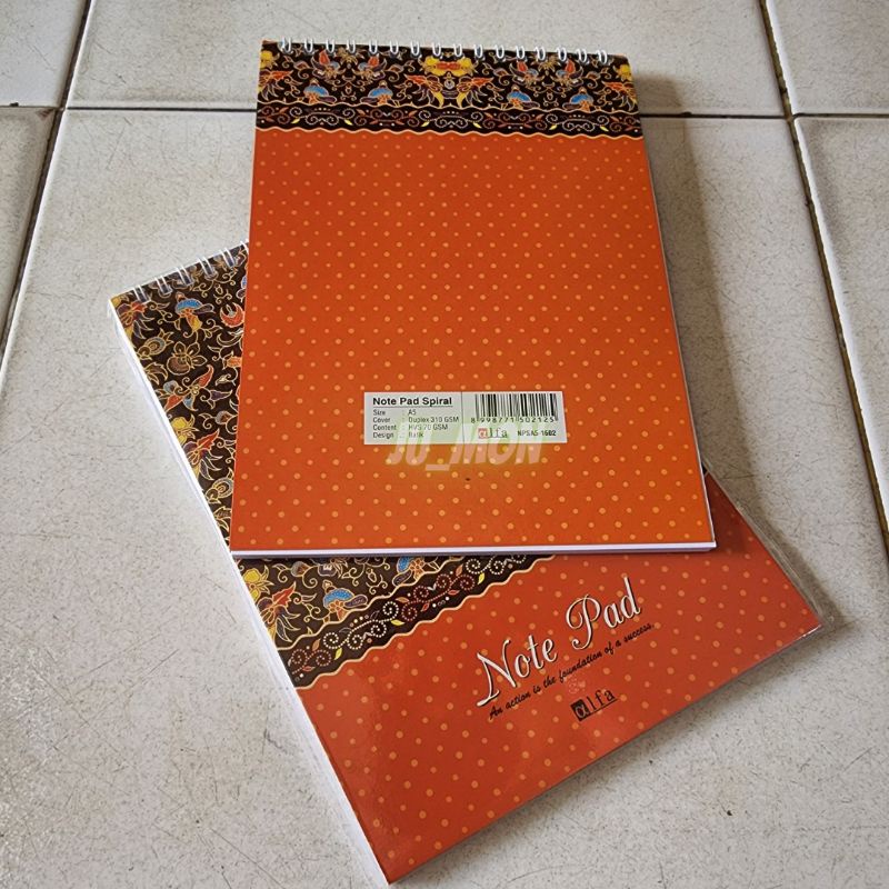 Jual Blocknote/ Note Pad Spiral Batik A5 Alfa | Shopee Indonesia