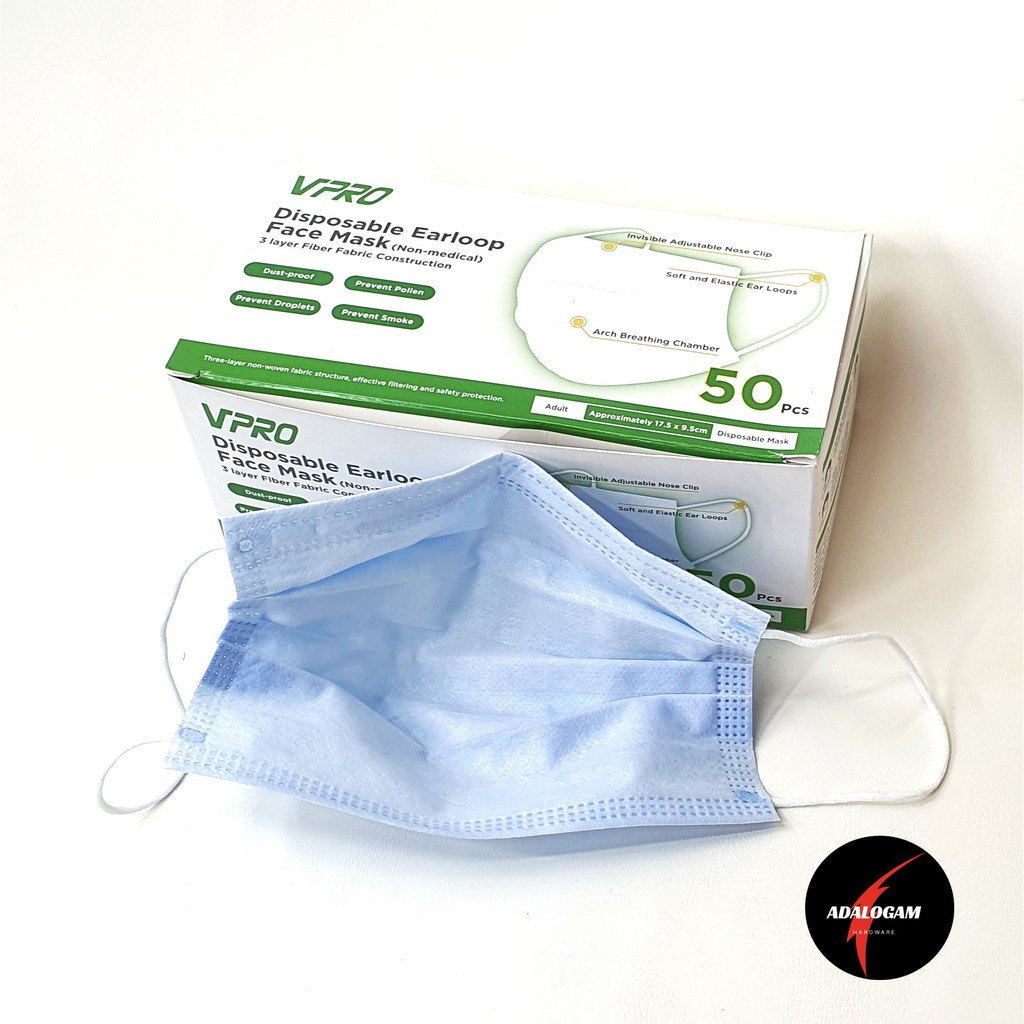 Jual Masker 3 Ply 3ply Isi 50 pcs - Disposable Masker 3 Lapis - Anti ...
