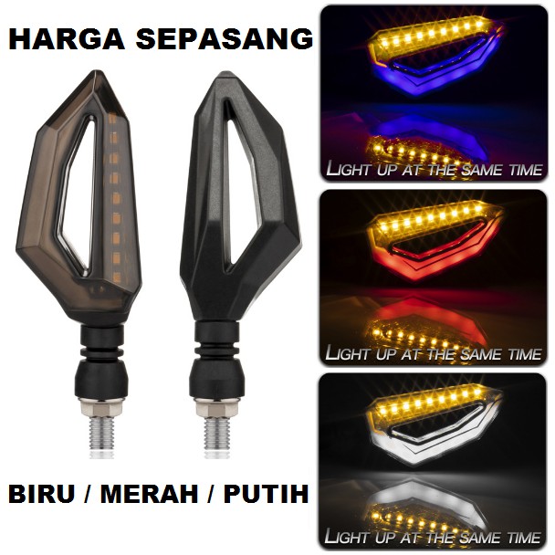 Jual Lampu Sein Led Motor Flash Drl 2 Warna Sen Kedip Moge Vixion Byson