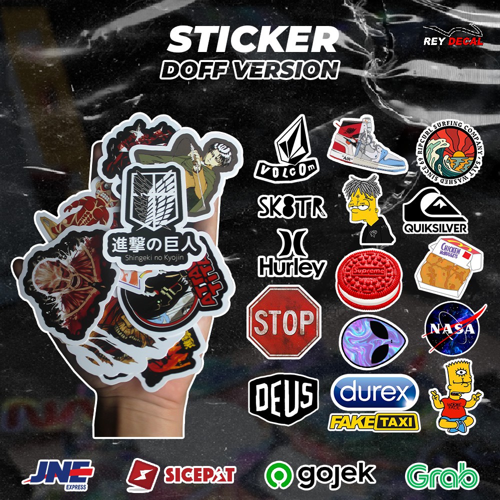 Jual CUTTING STICKER PACK DOFF VYNIL AESTHETIC BRAND CUSTOM MOTOR HELM ...