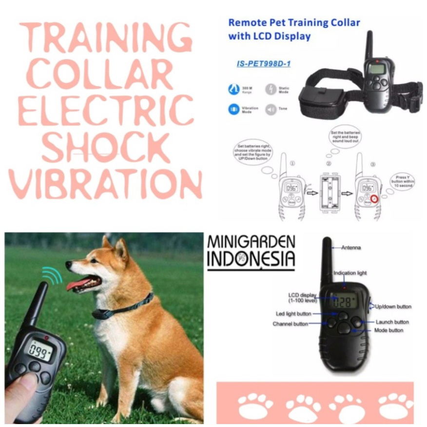 Jual PET TRAINING COLLAR ELECTRIC SHOCK VIBRATION kalung anjing