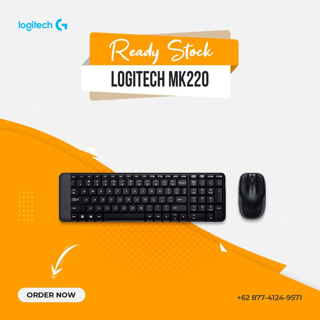 Jual Mouse Keyboard Logitech MK 220 Wireless Combo | Shopee Indonesia