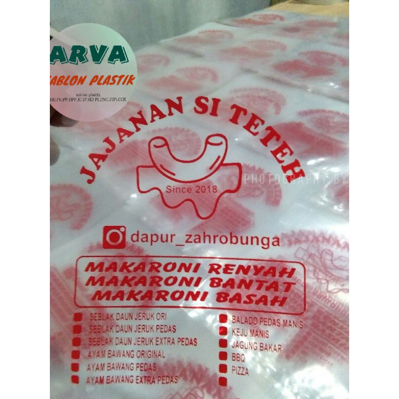 Jual Plastik Pp Sablon Sablon Kemasan Custom Makanan Kopi Shopee