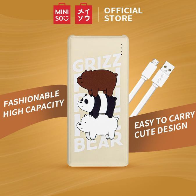 Jual ORIGINAL !! MINISO Power Bank 10000mAh Daya Besar Capacity