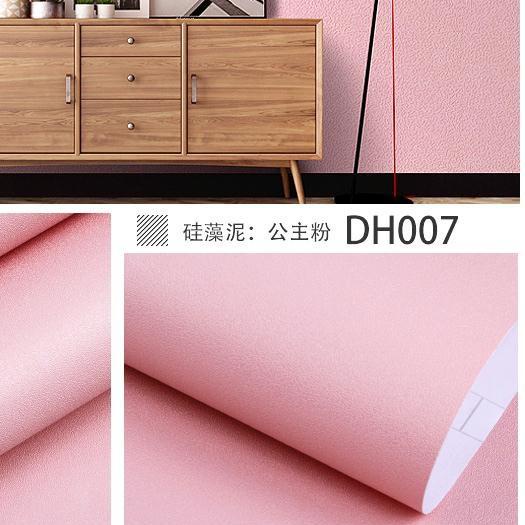 Jual ♘ Wallpaper Dinding Ukuran 45 Cm X 10 M Motif Polos Pastel Pink ♟ 