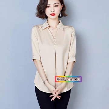 Yohen Baju Wanita Blus Kemeja Model Ivanca Stlye Korea