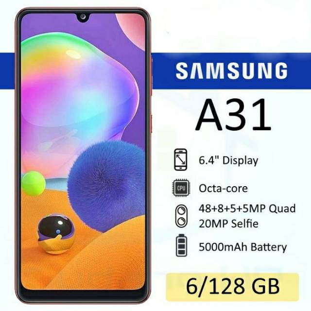Jual Samsung Galaxy A31 2020 [6GB/ 128GB & 8GB/128GB] - Garansi resmi | Shopee Indonesia