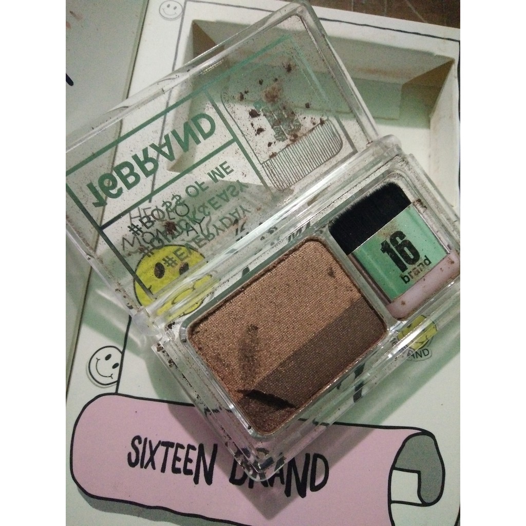 Jual SIXTEEN eyeshadow gradasi natural No 2 - Damage | Shopee Indonesia